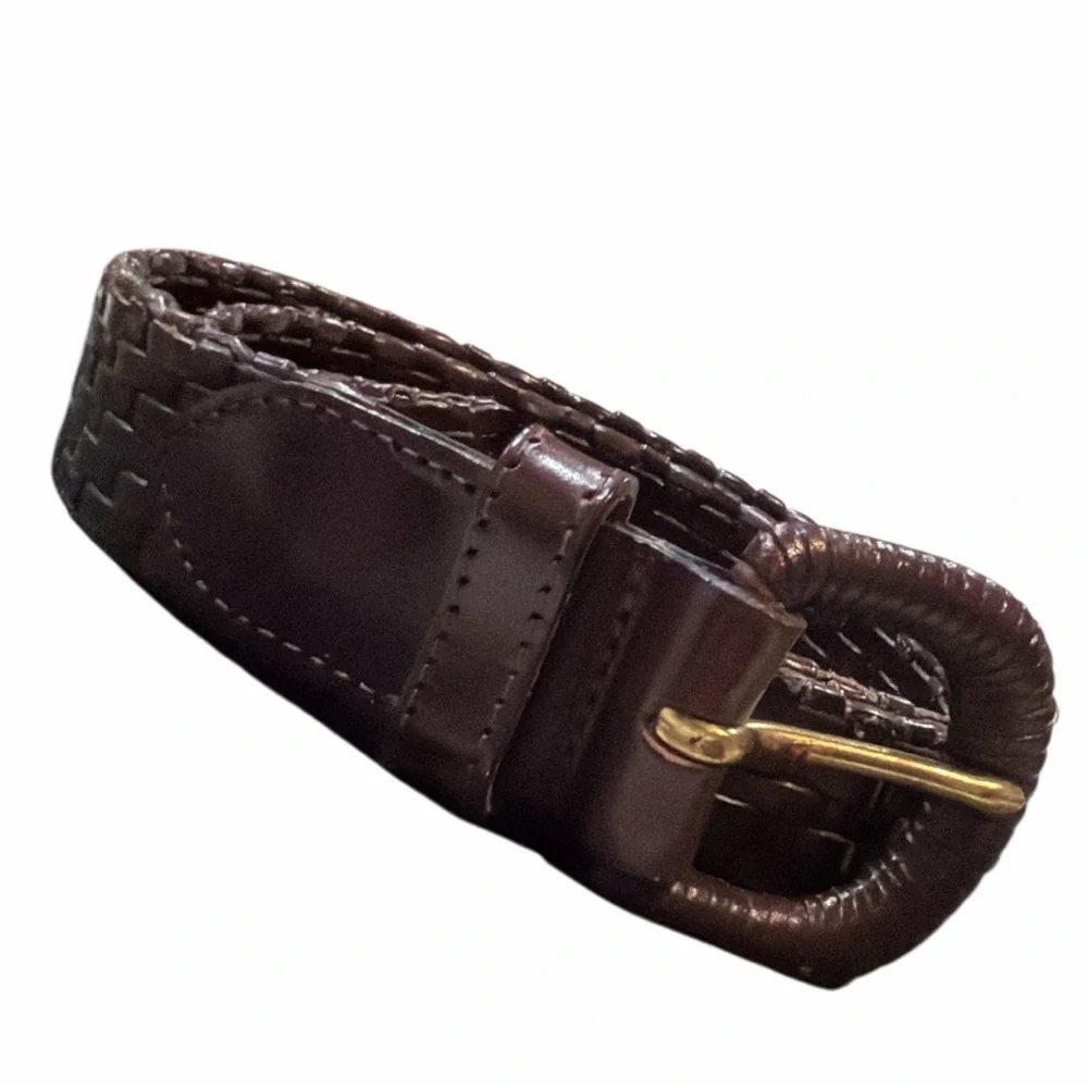 Nordstrom Handmade in Turkey Leather Brown Weave Belt‎